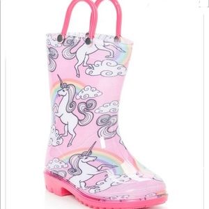 Pink Unicorn Rain Boot - Girls